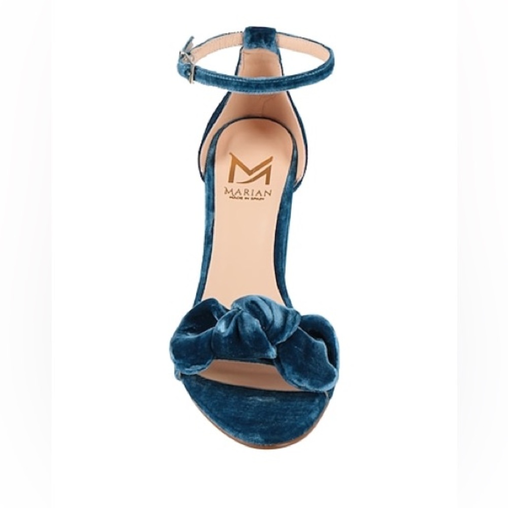 Mariana Teal Velvet Heels
